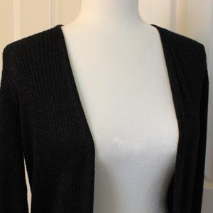 Black Shimmer Duster Cardigan